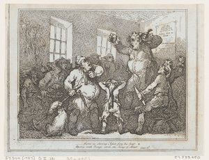 Ebből a székből nézve olyan félelmetes, mint a meredten bámuló Ajax... alkotó: Thomas Rowlandson