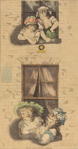 Első és második emelet, 1791-ben jelent meg. alkotó: Thomas Rowlandson