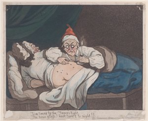 Ötször a Kúp fényénél, A homokóra éjszakára változtattam!!, 1793., 1793. alkotó: Thomas Rowlandson