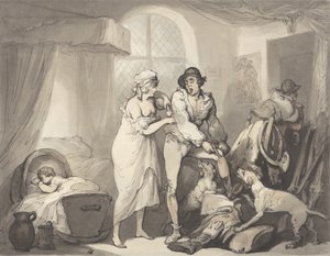 Négy óra az országban, 1788-90 körül (grafit, toll, tinta és akvarell papíron) alkotó: Thomas Rowlandson