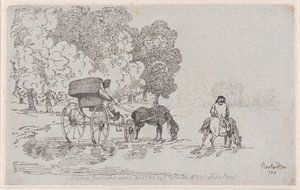 Négykerekű nyugágy alkotó: Thomas Rowlandson