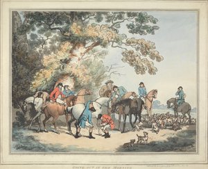 Róka-vadászat [hatrészes sorozat]: 1. Reggeli indulás alkotó: Thomas Rowlandson