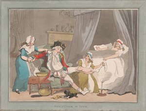 Róka-vadászat [pár]: 2.  Négy óra a városban alkotó: Thomas Rowlandson