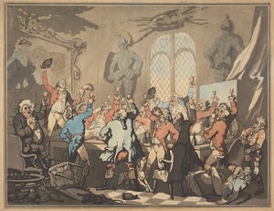 Róka-vadászat [hatrészes sorozat egyik része]: A vacsora alkotó: Thomas Rowlandson