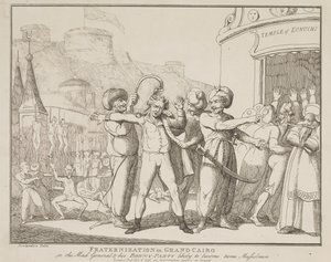Baráti összejövetel Nagy-Kairóban, avagy az őrült tábornok és vidám társasága, akik valószínűleg szelíd muszlimokká válnak alkotó: Thomas Rowlandson