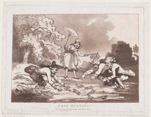 Béka-vadászat alkotó: Thomas Rowlandson