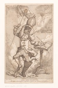 Frontispiece voor „All the Talents” van „Polypus” (E. S. Barrett), 1807 Minden tehetség (cím a tárgyon) alkotó: Thomas Rowlandson