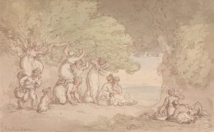 Gyümölcs- és diószedés alkotó: Thomas Rowlandson