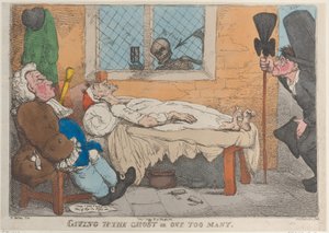 Feladni a szellemet vagy túl sok, 1813., 1813. alkotó: Thomas Rowlandson