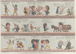 Groteszk határok szobákhoz és csarnokokhoz, [1800. október 20.], reprint., [1800. október 20.], utánnyomás. alkotó: Thomas Rowlandson
