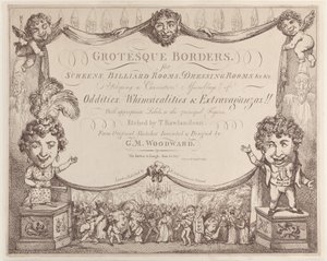 Groteszk határok képernyőkhöz, biliárdszobákhoz, öltözőkhöz stb., 1799-1800., 1799-1800. alkotó: Thomas Rowlandson