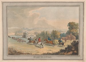 Nyúlvadászat alkotó: Thomas Rowlandson