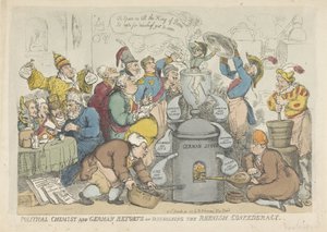 A Rajna-szövetség feloszlatása, 1813 alkotó: Thomas Rowlandson