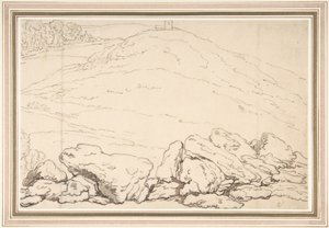 Dombos táj sziklákkal alkotó: Thomas Rowlandson