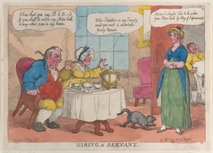 Szolga felvétele, 1811., 1811. alkotó: Thomas Rowlandson