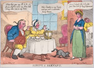 Szolga felvétele, 1811., 1811. alkotó: Thomas Rowlandson