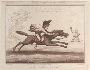 Lóteljesítmények, 11. vázlat: Földmérő !!, 1799. augusztus 1., 1799. augusztus 1. alkotó: Thomas Rowlandson