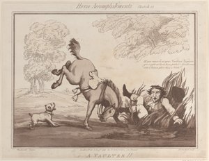Lóteljesítmények, 12. vázlat: A Vaulter !!, 1799. augusztus 1., 1799. augusztus 1. alkotó: Thomas Rowlandson
