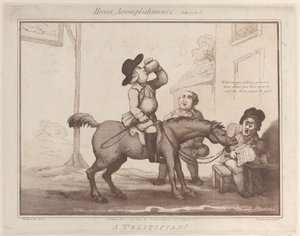 Lóteljesítmények, 5. vázlat: Egy politikus !!, 1799. augusztus 1., 1799. augusztus 1. alkotó: Thomas Rowlandson