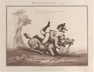 Lóteljesítmények, 8. vázlat: Egy aritmetikus!!, 1799. augusztus 1., 1799. augusztus 1. alkotó: Thomas Rowlandson