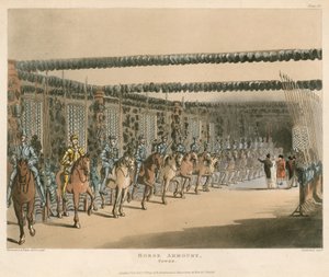 Lófegyver a Tower of Londonban alkotó: Thomas Rowlandson