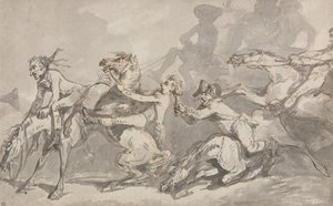 Összeütköző lovasok alkotó: Thomas Rowlandson