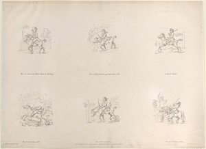 Hogyan fordítsunk le minden lovat, kancát vagy hernyót, Hogyan lovagoljunk előkelően és kellemesen a hegyen..., 1803. március 1. alkotó: Thomas Rowlandson