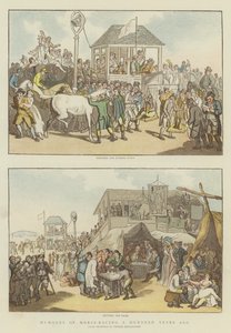 A száz évvel ezelőtti lóverseny humora (chromolitho) alkotó: Thomas Rowlandson