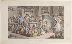 Hunting the Slipper, The Vicar of Wakefield, 1817. május 1., 1817. május 1. alkotó: Thomas Rowlandson