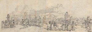 Hyde Park Corner alkotó: Thomas Rowlandson