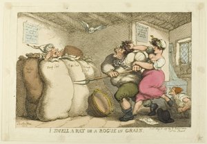 Egy patkányt vagy egy szélhámos szagot érzek a gabonában alkotó: Thomas Rowlandson