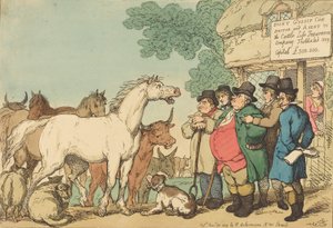Biztosítható szarvasmarha, 1809-ben megjelent. alkotó: Thomas Rowlandson
