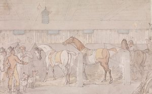 Egy istálló belseje alkotó: Thomas Rowlandson