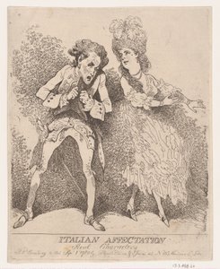 Olasz Affectation, Valódi karakterek, 1780. szeptember 1., 1780. szeptember 1. alkotó: Thomas Rowlandson