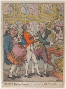Olasz Picture Dealers Humbugging My Lord Anglaise, 1812. május 30., 1812. május 30. alkotó: Thomas Rowlandson