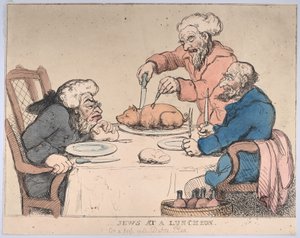 Zsidók egy ebéden, 1794., 1794. alkotó: Thomas Rowlandson