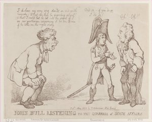 John Bull hallgatja az államügyek viszályait, 1803. május 1., 1803. május 1. alkotó: Thomas Rowlandson