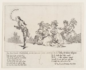 La politesse Françoise, avagy The English Ladies Petition to His Excellency, the Mushro..., 1789. május 4. alkotó: Thomas Rowlandson