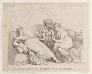 Saját fenéken kereskedő hölgyek, 1810. október 5., 1810. október 5. alkotó: Thomas Rowlandson