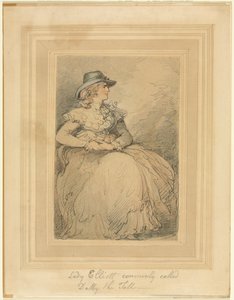 Lady Elliot, általában Dolly The Tall, 17751827. alkotó: Thomas Rowlandson