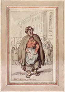 „Utolsó haldokló beszéd”, 18. és 19. század végén alkotó: Thomas Rowlandson