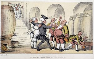 Le docteur dans un cellar ou un cave - a „” Doctor Syntax három körútjában: a festői vigasz és feleség keresésében” William Combe, ill. Rowlandson alkotó: Thomas Rowlandson