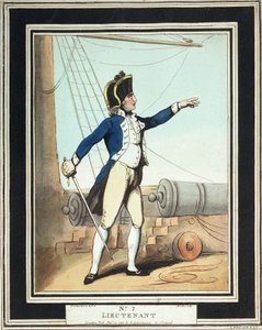 Hadnagy, a Királyi Haditengerészet tengerészkadétja a 18. században alkotó: Thomas Rowlandson