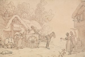 Zsákok bepakolása a kosárba alkotó: Thomas Rowlandson