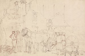 Egy vagon megrakodása alkotó: Thomas Rowlandson