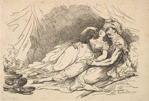 Szerelem keleten, 1787. alkotó: Thomas Rowlandson
