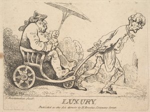 Luxus, [1781] újra kiadva 1786-95. alkotó: Thomas Rowlandson