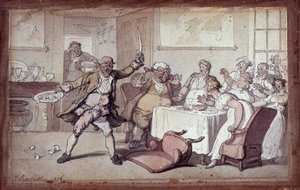 Őrület a vacsoraasztalnál alkotó: Thomas Rowlandson