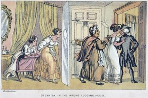A Maison bezárása – a „” Doctor Syntax három körútjában a festői vigasz és felesége után”” William Combe, ill. szerző: Rowlandson, John Camden Hotten, Picadilly, London alkotó: Thomas Rowlandson