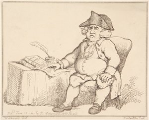 Man at Table alkotó: Thomas Rowlandson